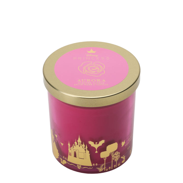 Aurora Briar Rose & Vanilla Foiled Glass Candle