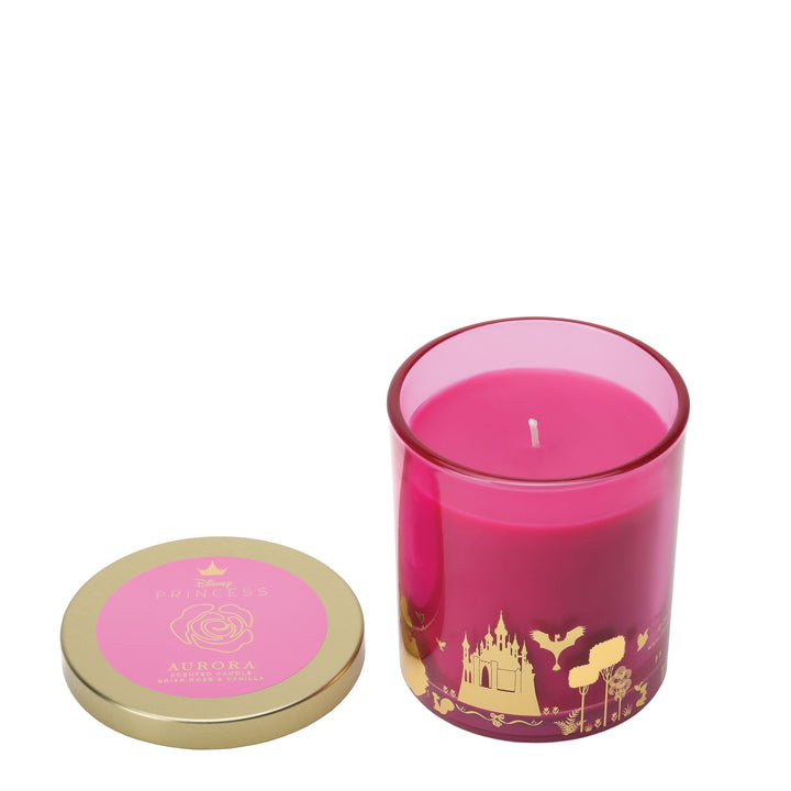 Aurora Briar Rose & Vanilla Foiled Glass Candle