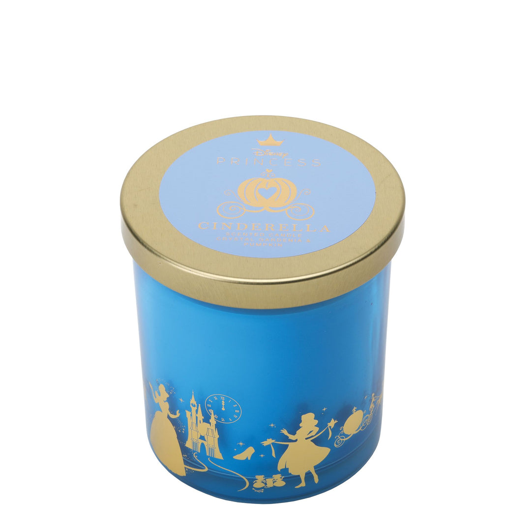 Cinderella Crystal Gardenia & Pumpkin Foiled Glass Candle