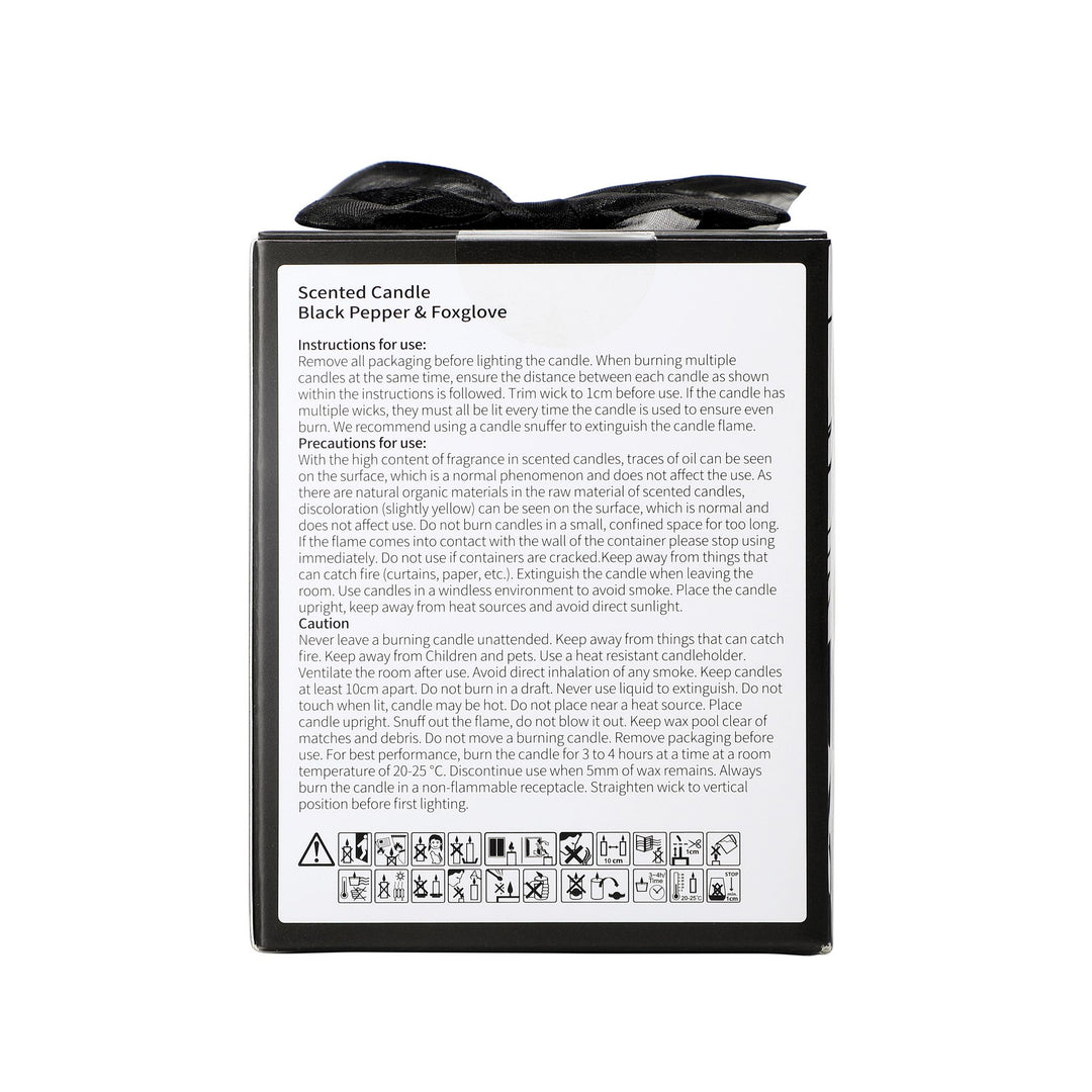 Cruella Black Pepper & Foxglove Frosted Glass Candle