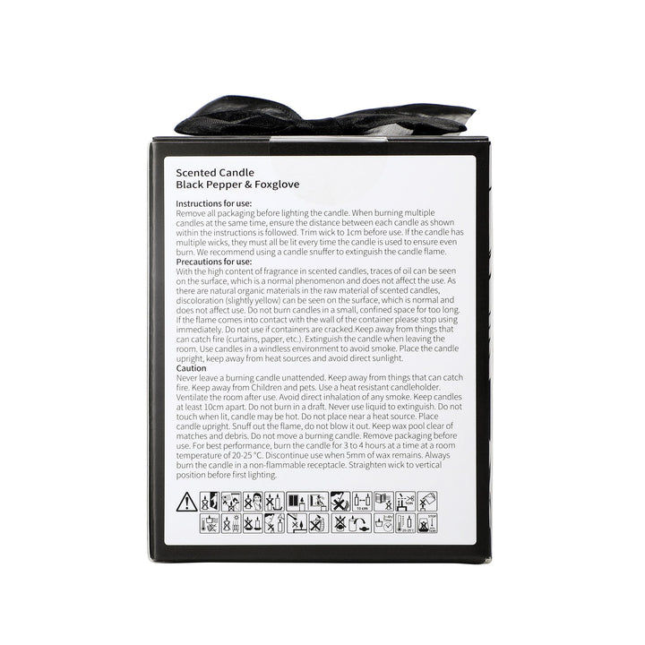 Cruella Black Pepper & Foxglove Frosted Glass Candle