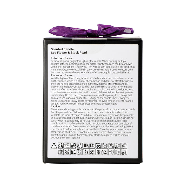 Ursula Sea Flower & Black Pearl Frosted Glass Candle