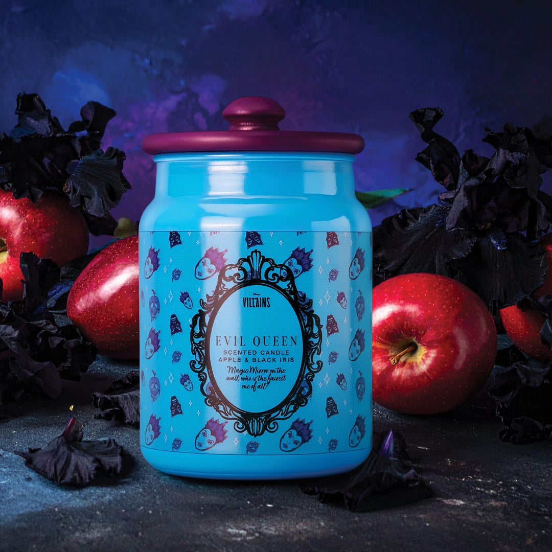 Evil Queeen Poison Apple & Black Iris Ceramic Jar Candle