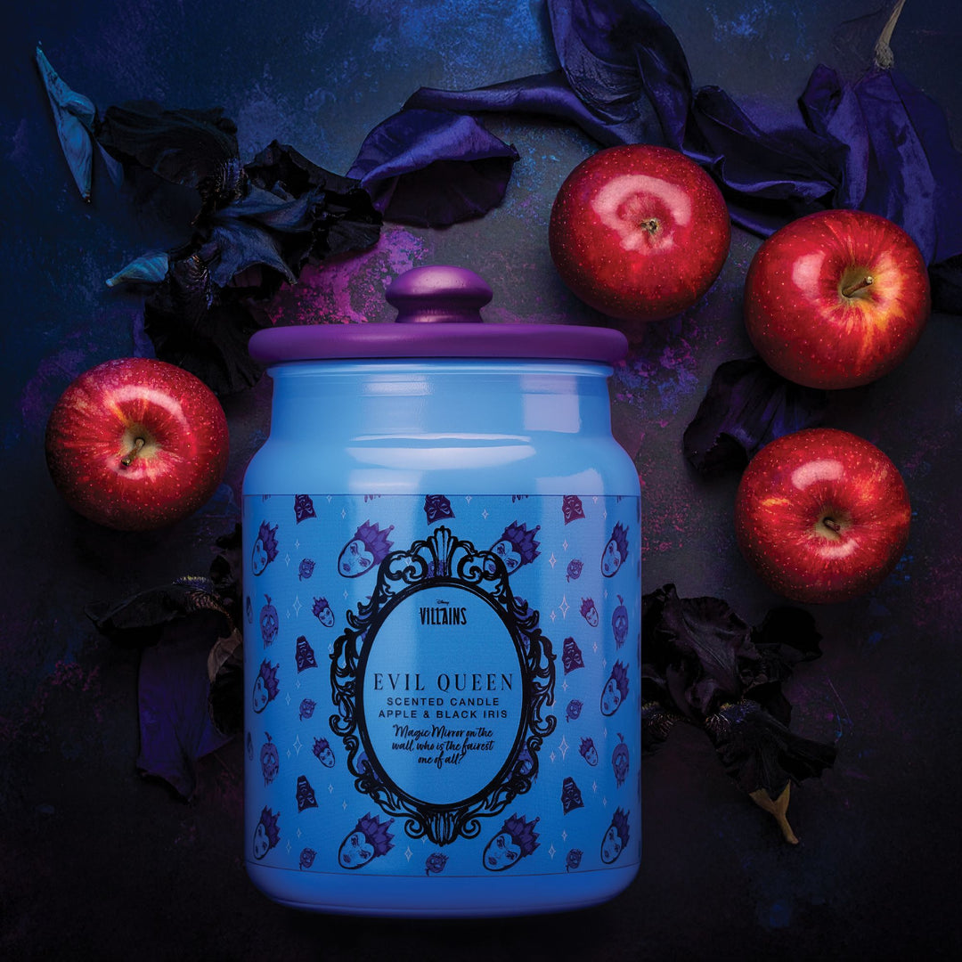 Evil Queeen Poison Apple & Black Iris Ceramic Jar Candle