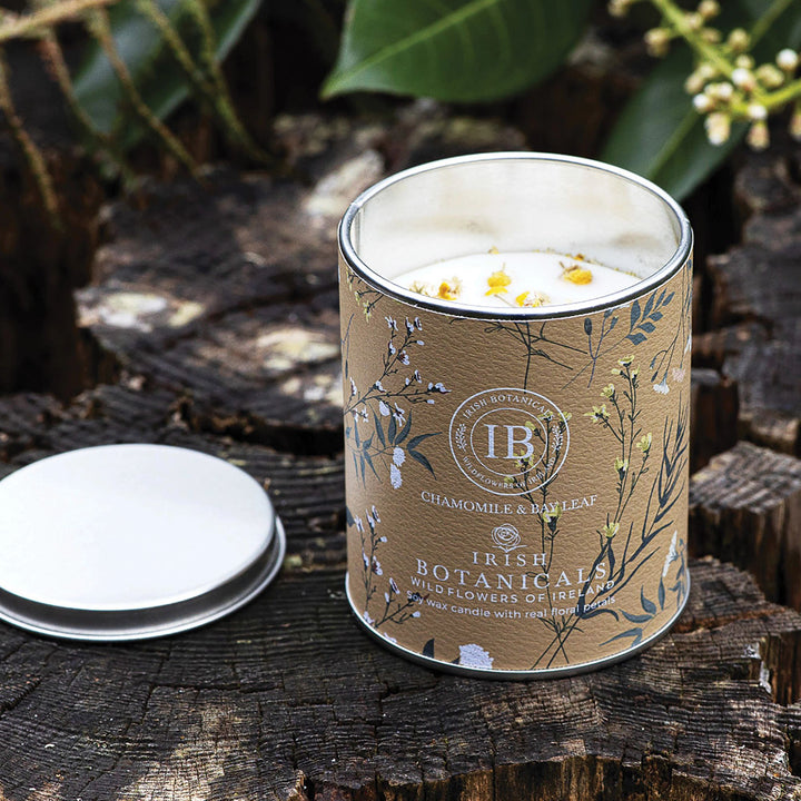 Chamomile and Bay Leaf Tin Candle by Irish Botanicals