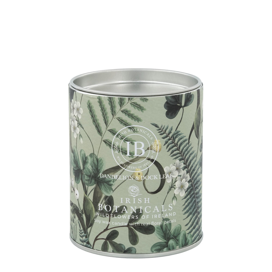 Dandelion and Dock Leaf Tin Candle by Irish Botanicals