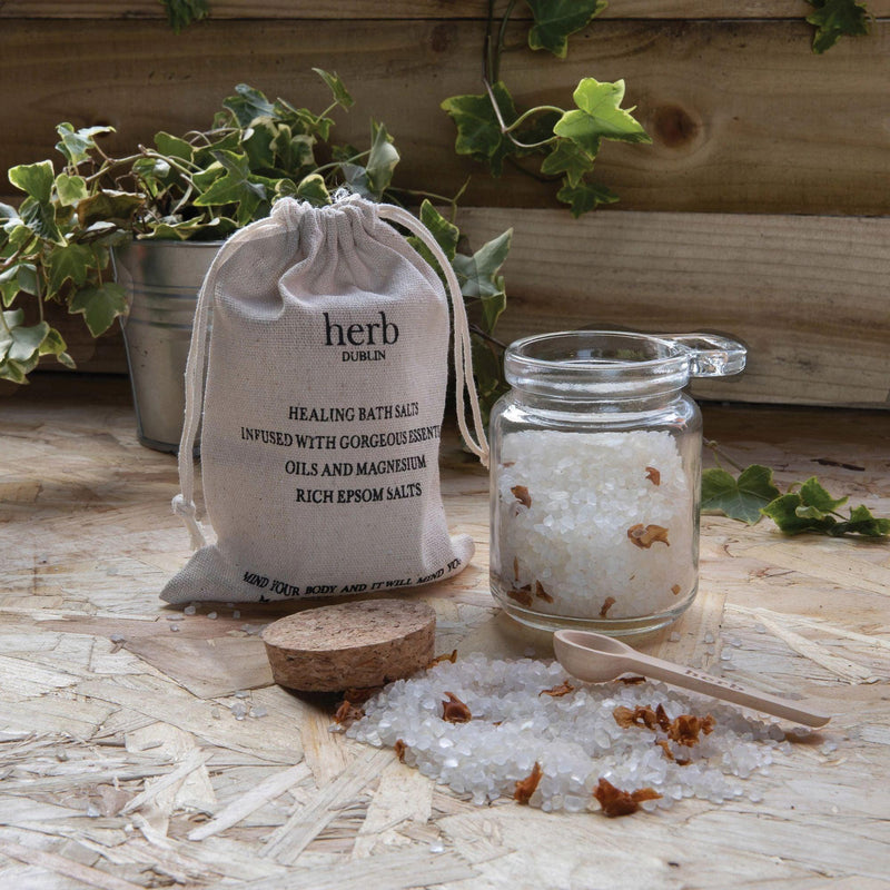 Bathsalts Peppermint And Euculyptus Jar By Herb Dublin - Enesco Gift Shop