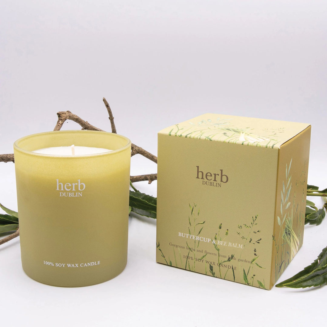 Buttercup And Bee Balm Candle by Herb Dublin