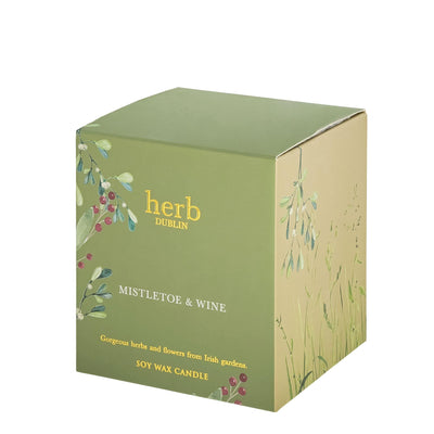 Mistletoe & Wine Candle by Herb Dublin - Enesco Gift Shop