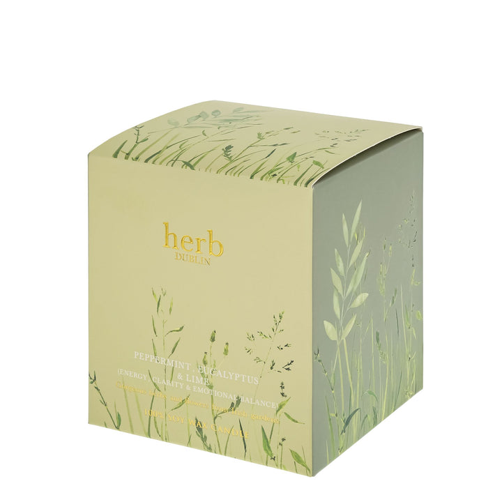 Peppermint, Eucalyptus And Lime Candle by Herb Dublin