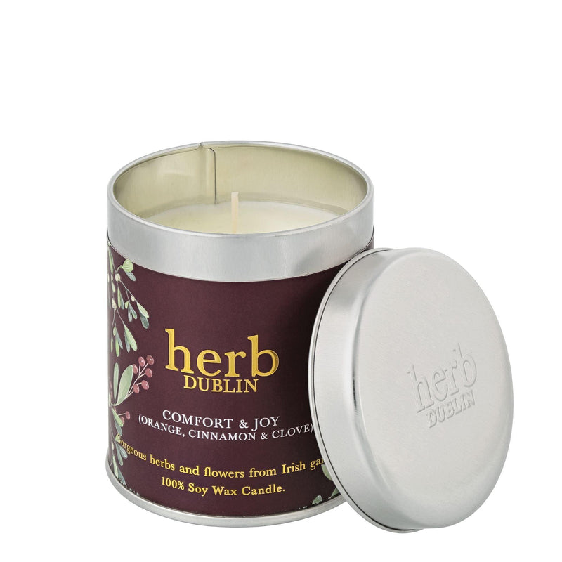 Comfort And Joy Tin Candle by Herb Dublin - Enesco Gift Shop