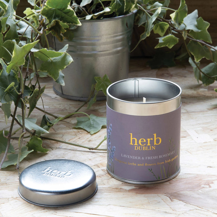 Lavender Tin Candle by Herb Dublin