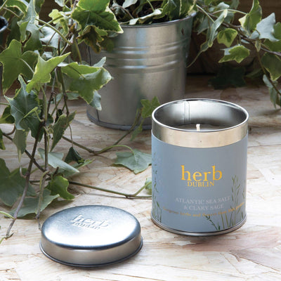 Atlantic Sea Salt Tin Candle by Herb Dublin - Enesco Gift Shop