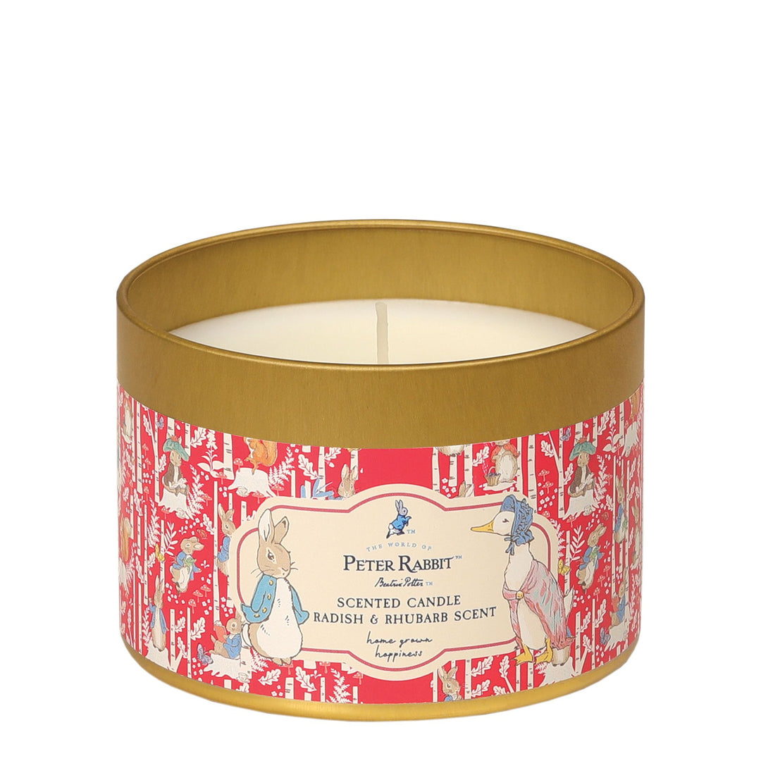 Peter Rabbit Radish & Rhubarb Tin Candle
