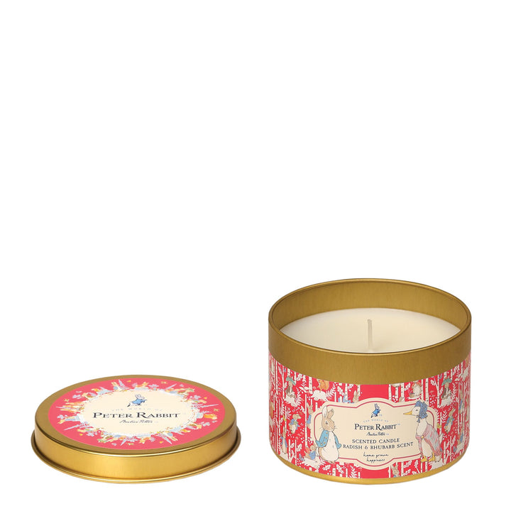 Peter Rabbit Radish & Rhubarb Tin Candle