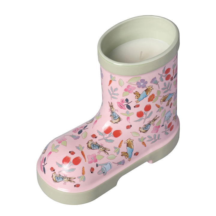 Peter Rabbit Spring Bloom Wellington Boot Shaped Candle