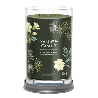 Silver Sage & Pine Signature Large Tumbler by Yankee Candle - Enesco Gift Shop