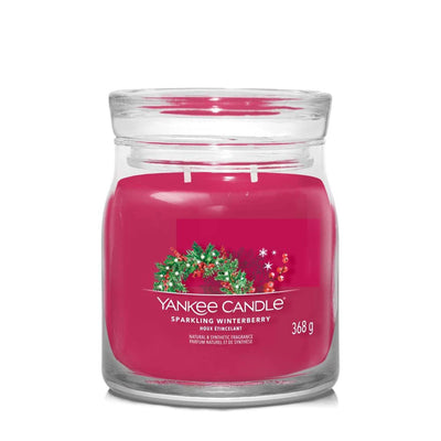 Sparkling Winterberry Signature Medium Jar by Yankee Candle - Enesco Gift Shop