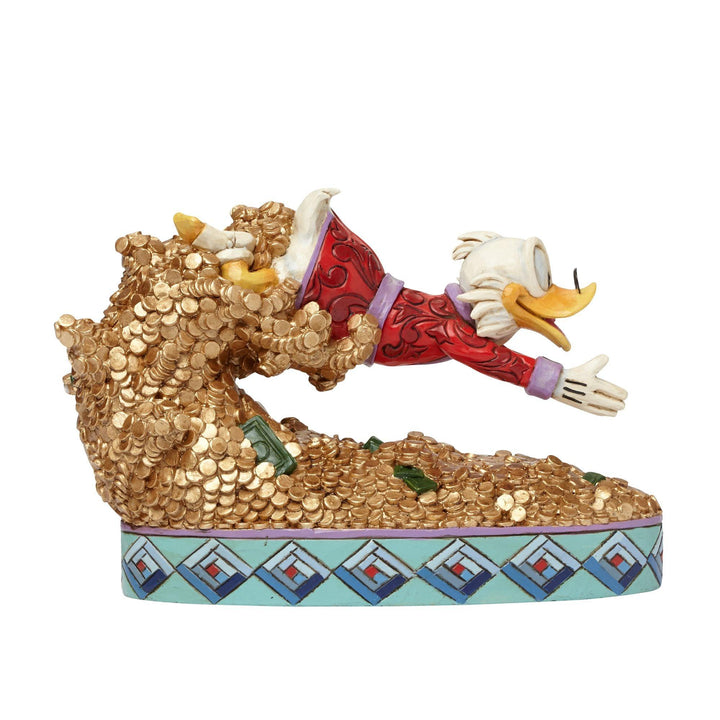 Treasure Dive - Scrooge McDuck Figurine - Disney Traditions by Jim Shore - Enesco Gift Shop