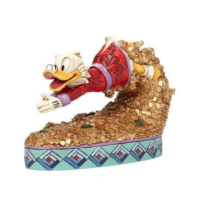Treasure Dive - Scrooge McDuck Figurine - Disney Traditions by Jim Shore - Enesco Gift Shop
