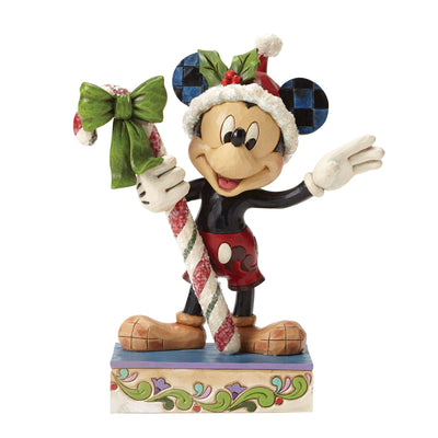 Mickey Mouse Candy Cane Figurine - Disney Traditions by Jim Shore - Enesco Gift Shop