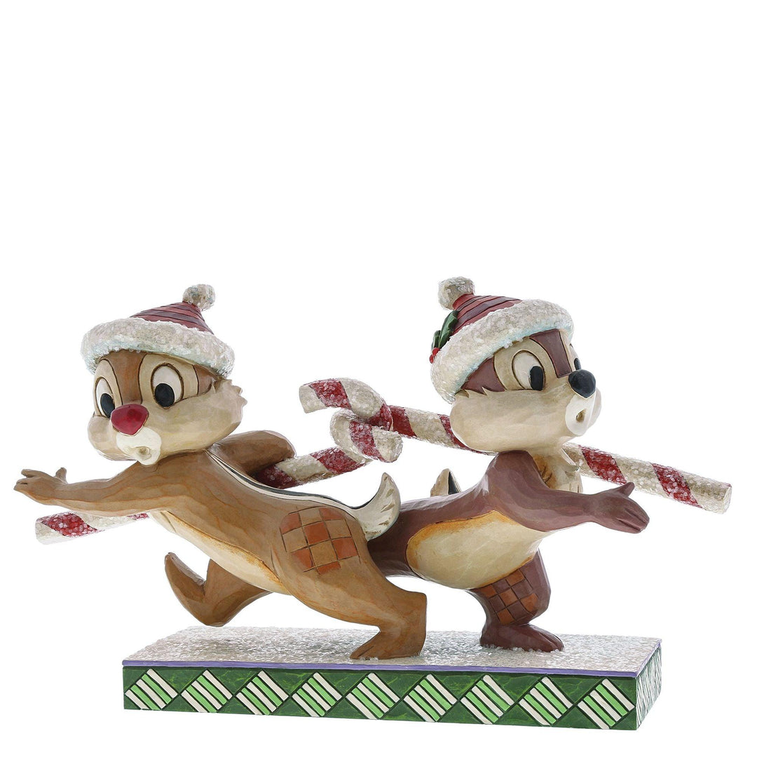 Chip 'n' Dale Christmas Figurine - Disney Traditions by Jim Shore - Enesco Gift Shop