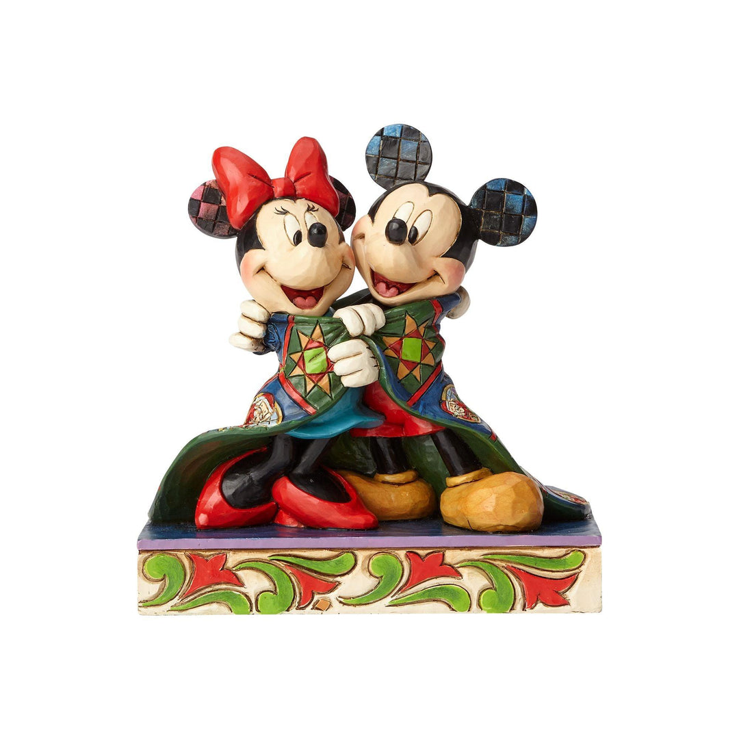 Mickey and Minnie Mouse in Blanket Figurine - Disney Traditions by Jim Shore - Enesco Gift Shop