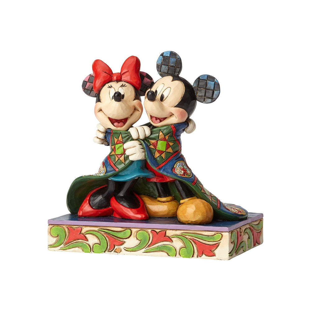 Mickey and Minnie Mouse in Blanket Figurine - Disney Traditions by Jim Shore - Enesco Gift Shop