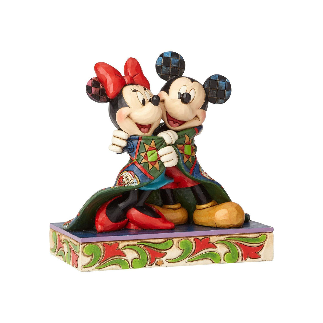 Mickey and Minnie Mouse in Blanket Figurine - Disney Traditions by Jim Shore - Enesco Gift Shop