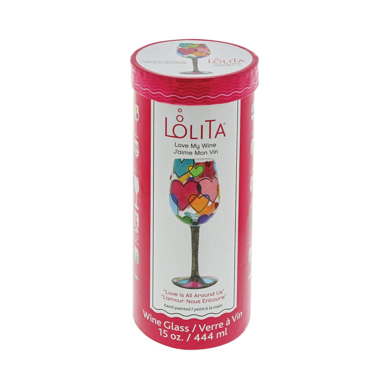 Lolita Love Is All Around Us Wine Glass by Lolita - Enesco Gift Shop