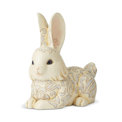 White Woodland Bunny Garden Statue - Heartwood Creek by Jim Shore - Enesco Gift Shop