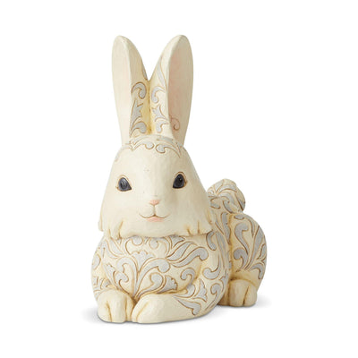 White Woodland Bunny Garden Statue - Heartwood Creek by Jim Shore - Enesco Gift Shop