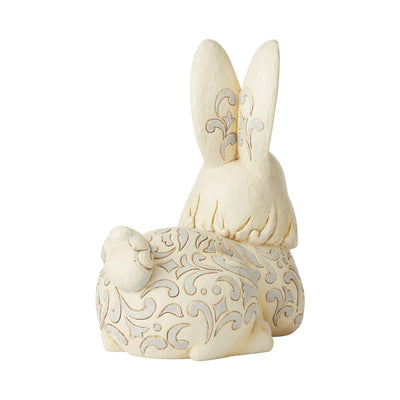 White Woodland Bunny Garden Statue - Heartwood Creek by Jim Shore - Enesco Gift Shop