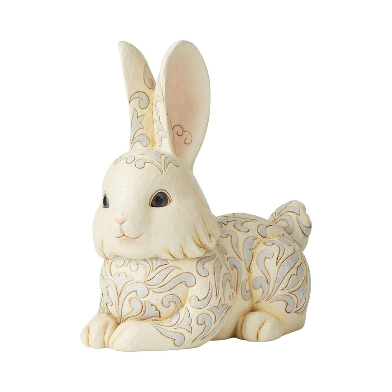 White Woodland Bunny Garden Statue - Heartwood Creek by Jim Shore - Enesco Gift Shop