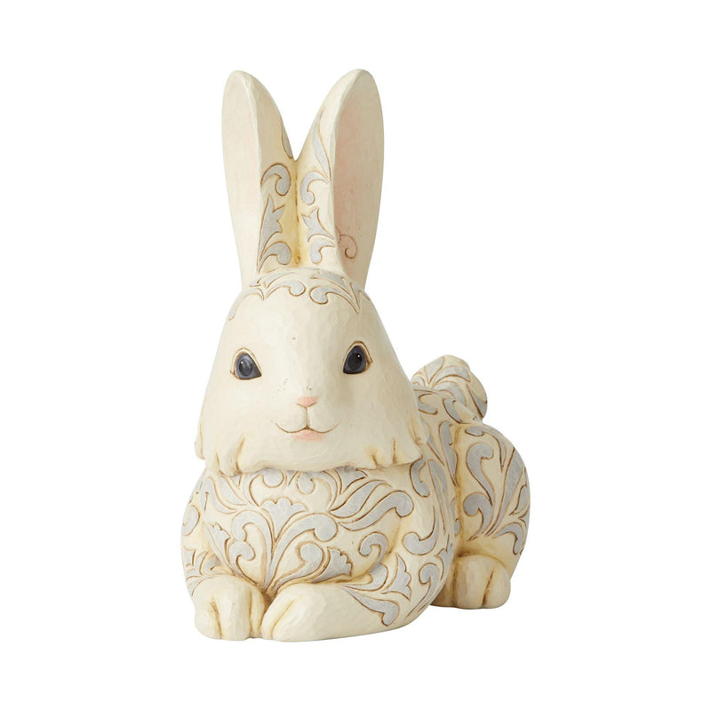 White Woodland Bunny Garden Statue - Heartwood Creek by Jim Shore - Enesco Gift Shop