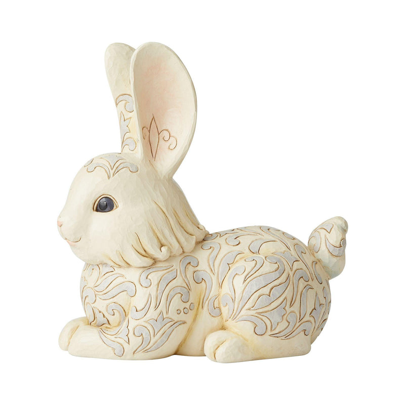 White Woodland Bunny Garden Statue - Heartwood Creek by Jim Shore - Enesco Gift Shop