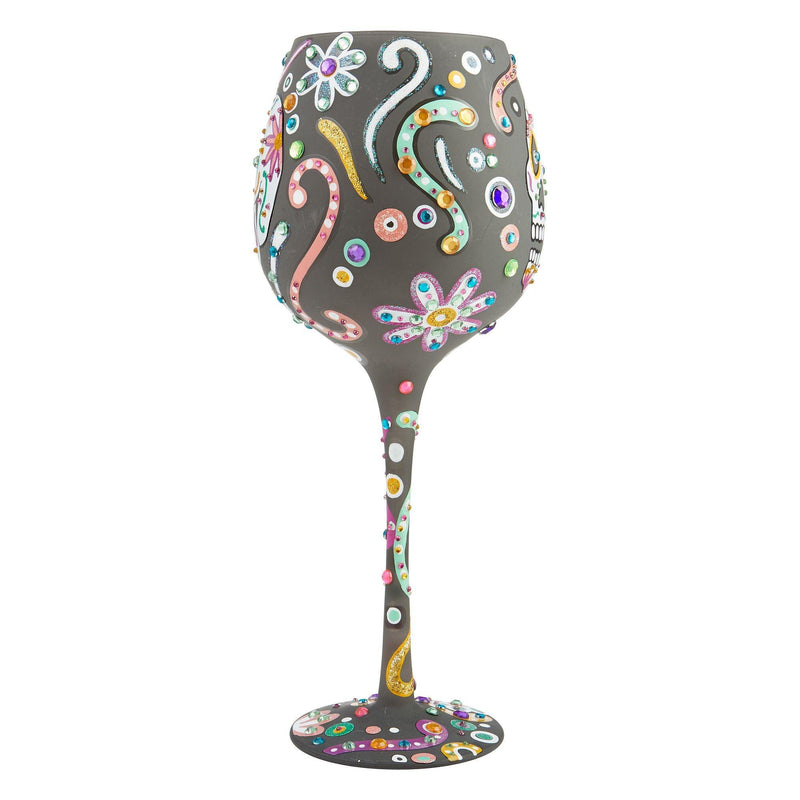 Superbling Sugar Skulls Wine Glass by Lolita - Enesco Gift Shop