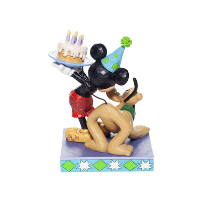 Happy Birthday Pal (Pluto and Mickey Mouse Figurine) - Disney Traditionsby Jim Shore - Enesco Gift Shop