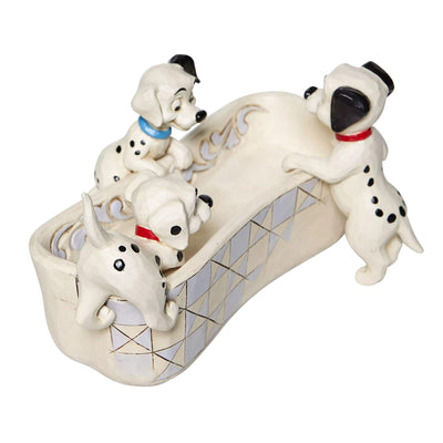 Puppy Bowl - 101 Dalmatians Bone Shaped Dish - Disney Traditions by Jim Shore - Enesco Gift Shop