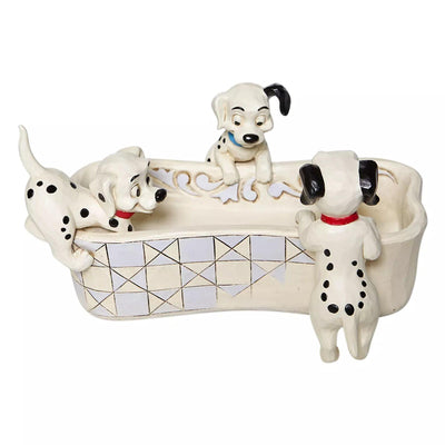 Puppy Bowl - 101 Dalmatians Bone Shaped Dish - Disney Traditions by Jim Shore - Enesco Gift Shop