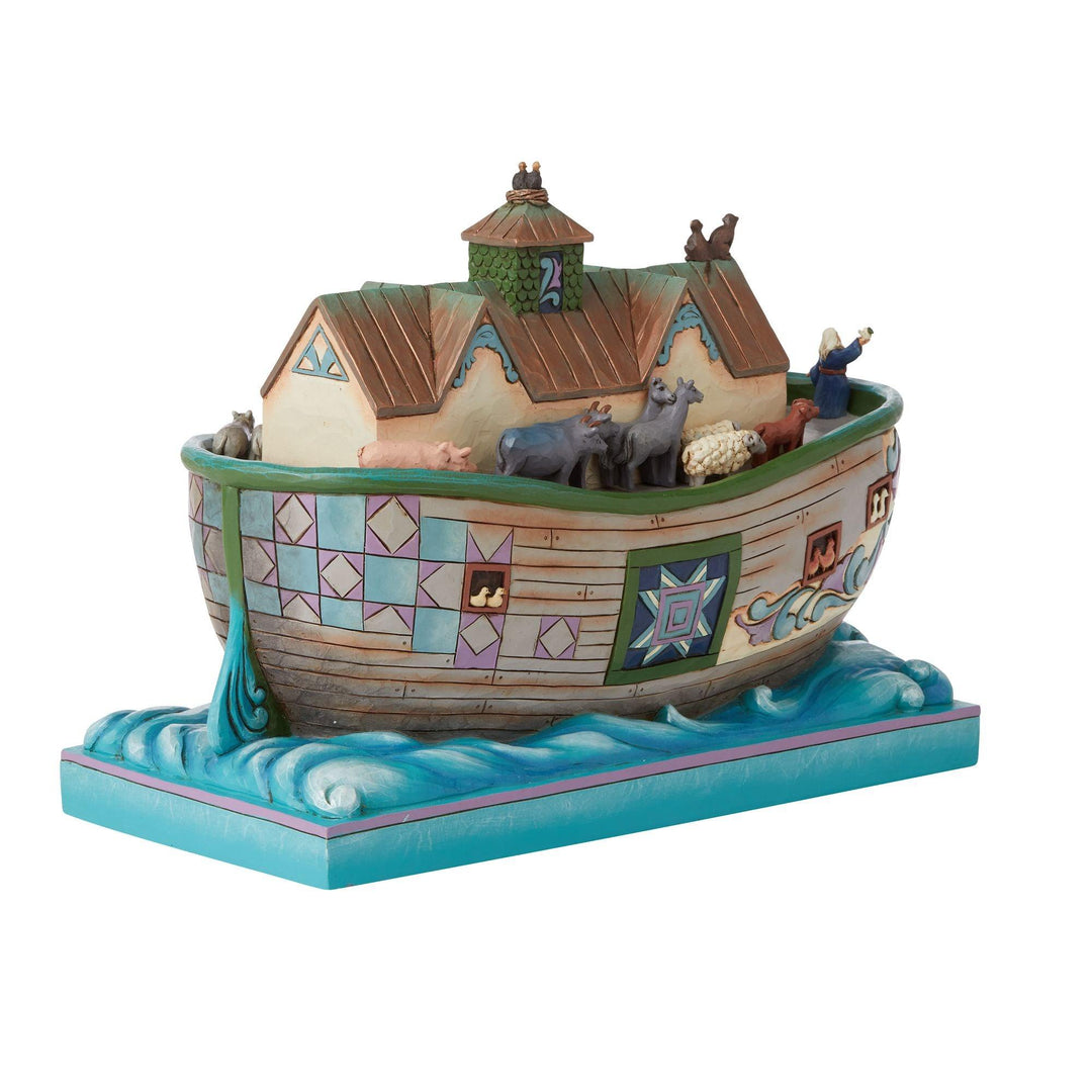 Set Sail With Faith That Doesn't Fail (Noahs Ark Masterpiece Figurine) - Heartwood Creek by Jim Shore - Enesco Gift Shop