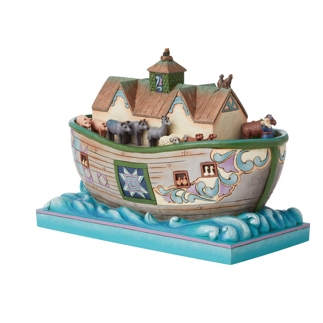 Set Sail With Faith That Doesn't Fail (Noahs Ark Masterpiece Figurine) - Heartwood Creek by Jim Shore - Enesco Gift Shop