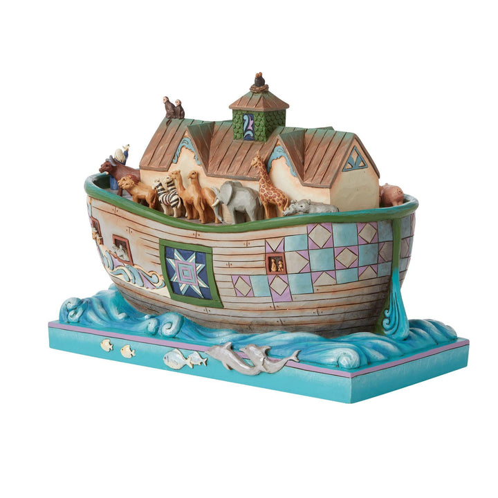 Set Sail With Faith That Doesn't Fail (Noahs Ark Masterpiece Figurine) - Heartwood Creek by Jim Shore - Enesco Gift Shop