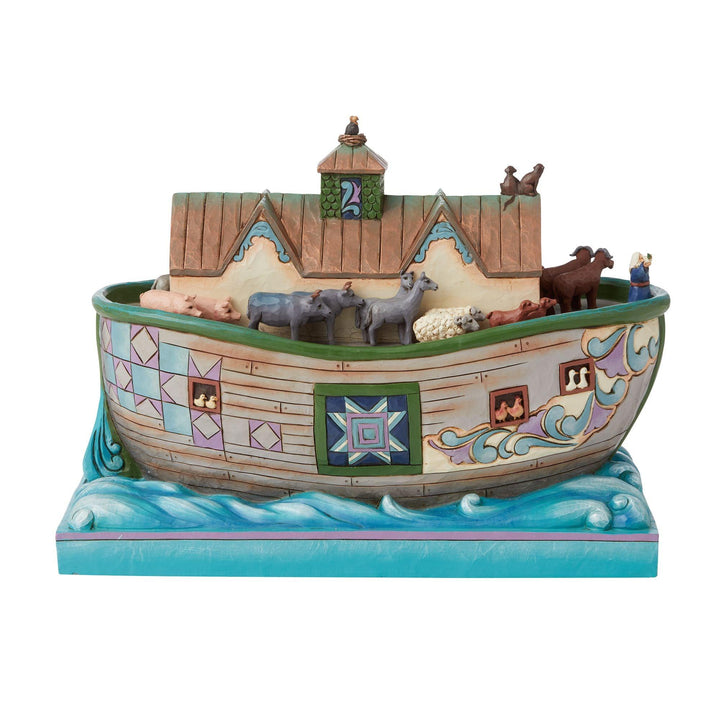 Set Sail With Faith That Doesn't Fail (Noahs Ark Masterpiece Figurine) - Heartwood Creek by Jim Shore - Enesco Gift Shop