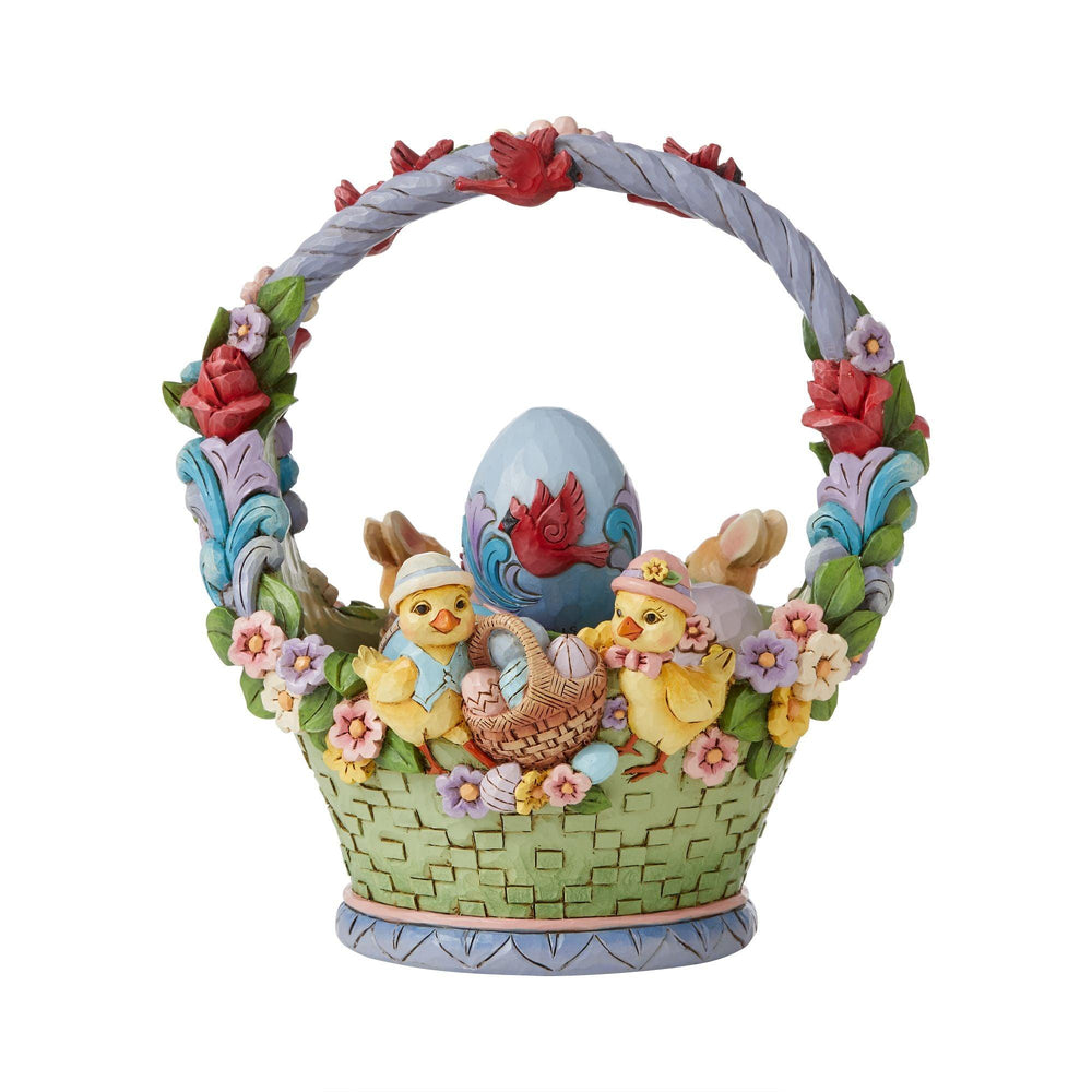 Easter Cheer Found Here (17th Annual Easter Basket with Four Eggs) - Heartwood Creek by Jim Shore - Enesco Gift Shop