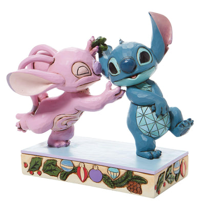 Stitch and Angel with Mistletoe Figurine - Disney Traditions by Jim Shore - Enesco Gift Shop