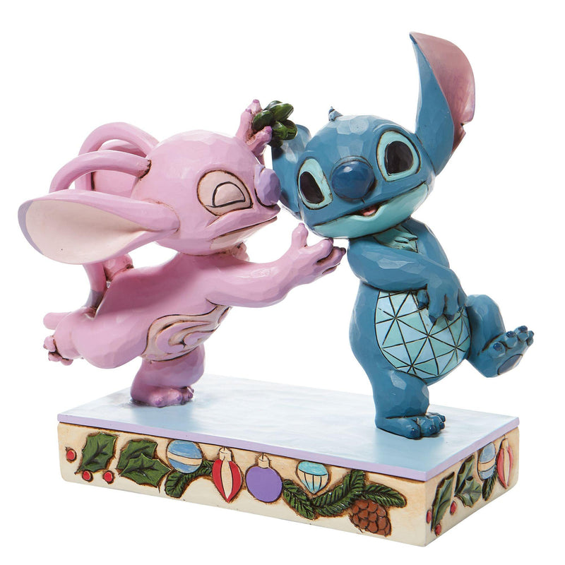 Stitch and Angel with Mistletoe Figurine - Disney Traditions by Jim Shore - Enesco Gift Shop