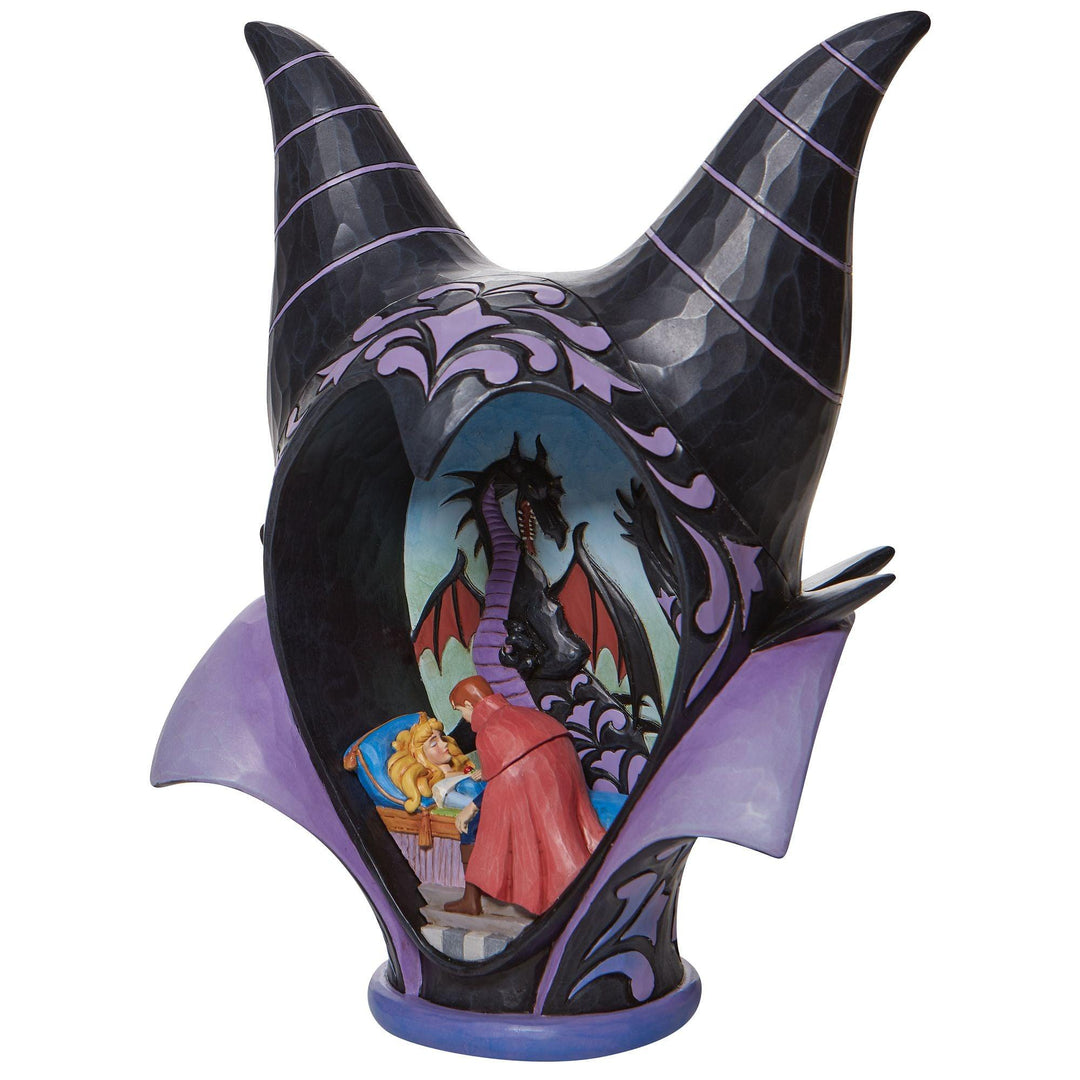 True Love's Kiss - Sleeping Beauty Maleficent Diorama Headdress Figurine - Disney Traditions by Jim Shore - Enesco Gift Shop