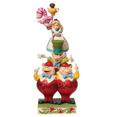 We're All Mad Here - Stacked Alice in Wonderland Figurine- Disney Traditions by Jim Shore - Enesco Gift Shop