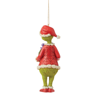 Grinch with Wreath Hanging Ornament - The Grinch by Jim Shore - Enesco Gift Shop